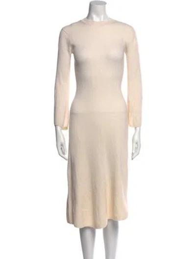 Pre-owned Loulou Studio Wool Midi Length Dress In Neutral