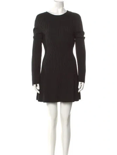 Pre-owned Loulou Studio Wool Mini Dress In Black