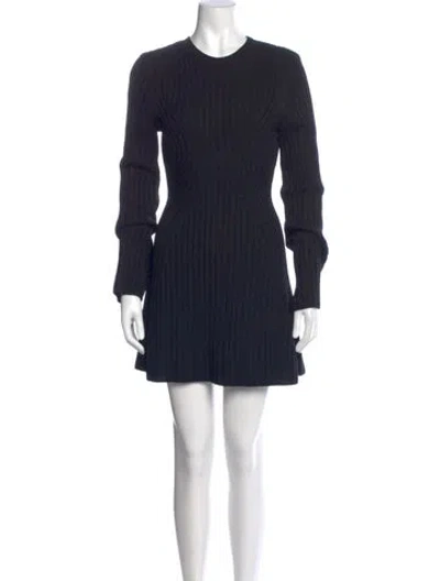 Pre-owned Loulou Studio Wool Mini Dress In Blue
