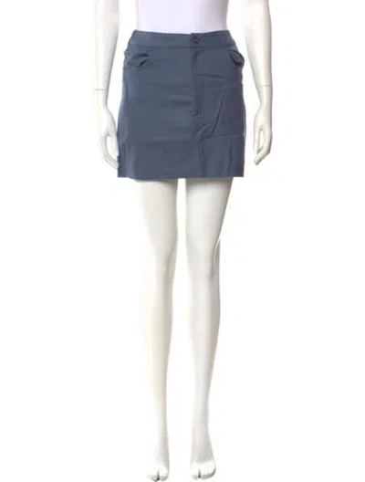 Pre-owned Loulou Studio Wool Mini Skirt In Blue
