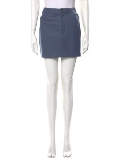 Pre-owned Loulou Studio Wool Mini Skirt In Blue