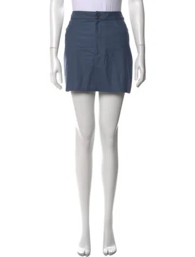 Pre-owned Loulou Studio Wool Mini Skirt In Blue