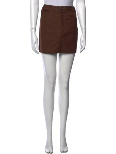 Pre-owned Loulou Studio Wool Mini Skirt In White