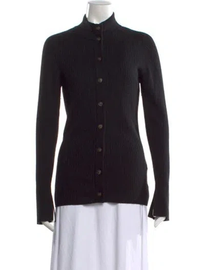 Pre-owned Loulou Studio Wool Mock Neck Sweater In Black