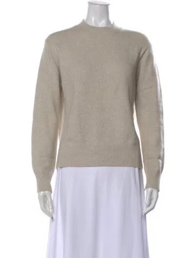 Pre-owned Loulou Studio Wool Mock Neck Sweater In Neutral