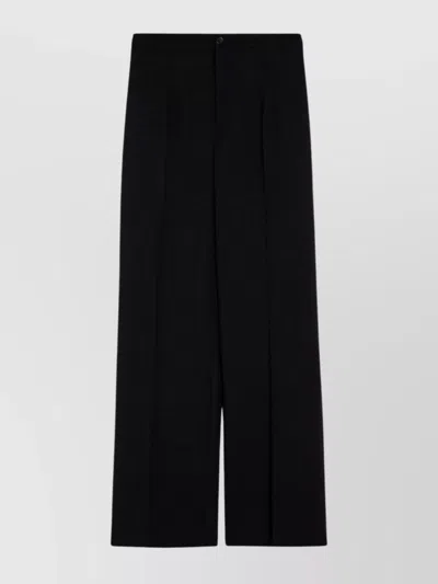 LOULOU STUDIO WOOL PALAZZO TROUSERS BACK POCKET