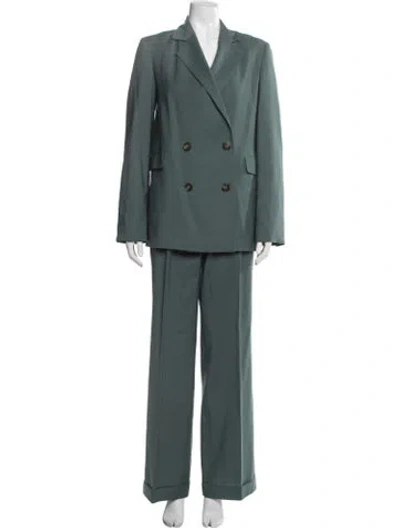 Pre-owned Loulou Studio Wool Pantsuit In Green