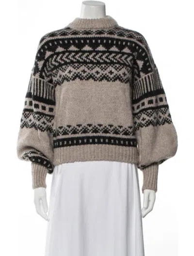Pre-owned Loulou Studio Wool Patterned Sweater In Multicolor