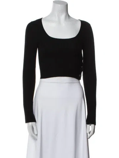 Pre-owned Loulou Studio Wool Scoop Neck Sweater In Black