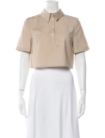 Pre-owned Loulou Studio Wool Short Sleeve Polo In Neutrals