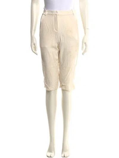 Pre-owned Loulou Studio Wool Straight Leg Pants In Neutral