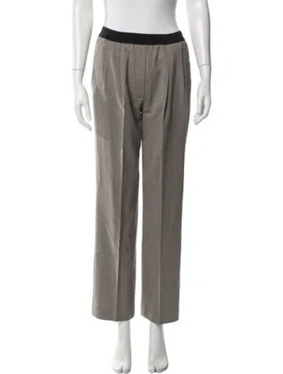 Pre-owned Loulou Studio Wool Straight Leg Pants In Neutrals