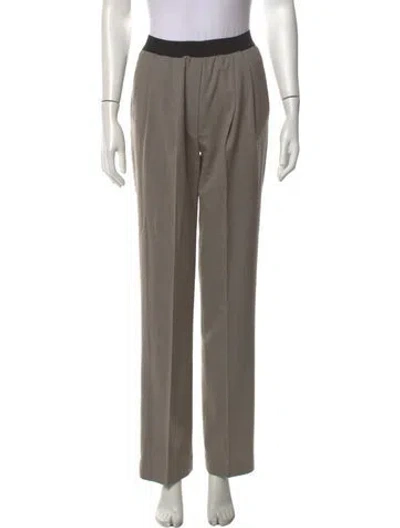 Pre-owned Loulou Studio Wool Straight Leg Pants In Neutrals