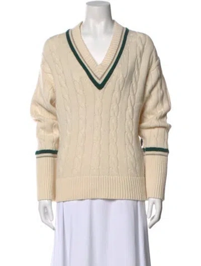 Pre-owned Loulou Studio Wool Striped Sweater In Neutral