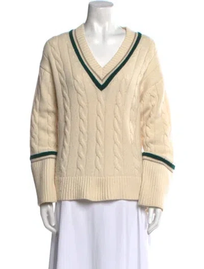 Pre-owned Loulou Studio Wool Striped Sweater In Neutral