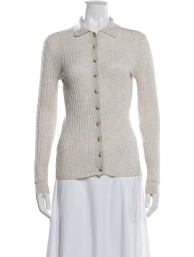 Pre-owned Loulou Studio Wool Sweater In White
