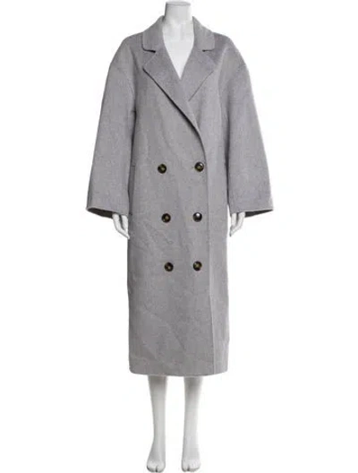 Pre-owned Loulou Studio Wool Trench Coat In Gray