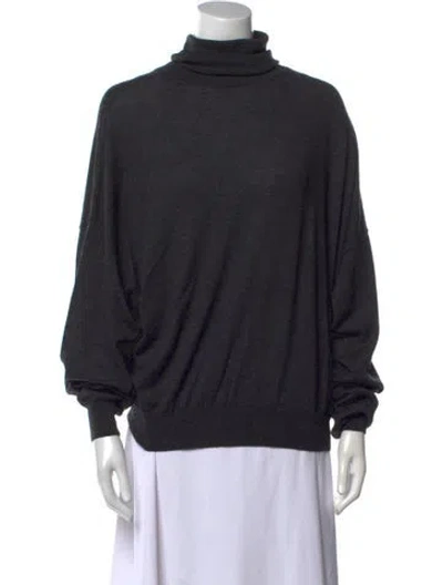 Pre-owned Loulou Studio Wool Turtleneck Sweater In Black