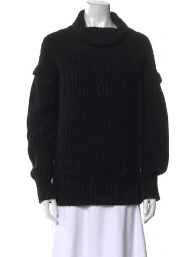 Pre-owned Loulou Studio Wool Turtleneck Sweater In Black