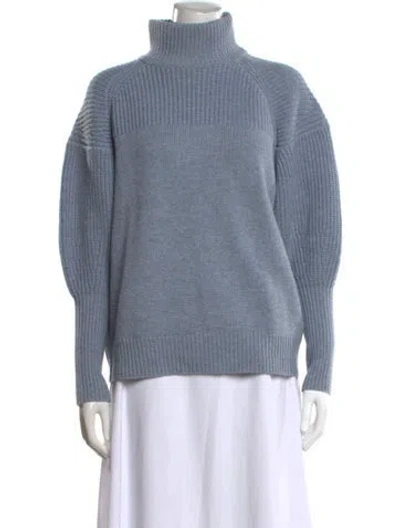 Pre-owned Loulou Studio Wool Turtleneck Sweater In Blue
