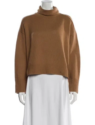 Pre-owned Loulou Studio Wool Turtleneck Sweater In Brown