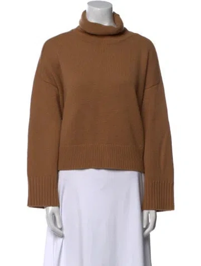 Pre-owned Loulou Studio Wool Turtleneck Sweater In Brown