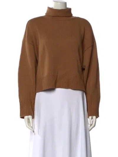 Pre-owned Loulou Studio Wool Turtleneck Sweater In Brown