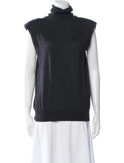 Pre-owned Loulou Studio Wool Turtleneck Sweater In Gray