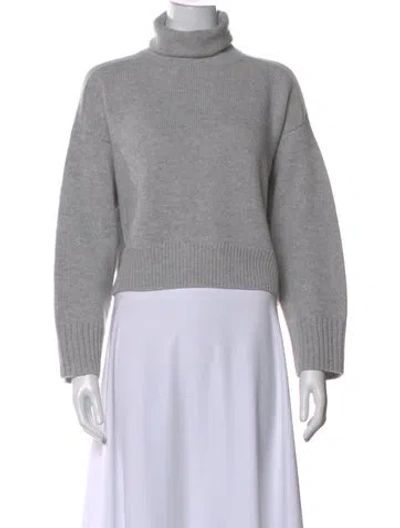 Pre-owned Loulou Studio Wool Turtleneck Sweater In Gray