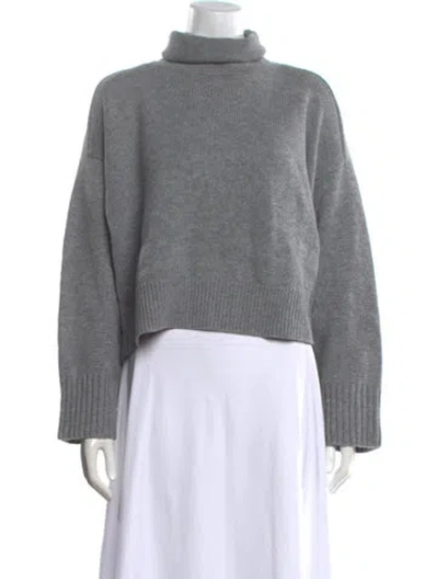 Pre-owned Loulou Studio Wool Turtleneck Sweater In Grey