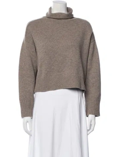 Pre-owned Loulou Studio Wool Turtleneck Sweater In Neutral