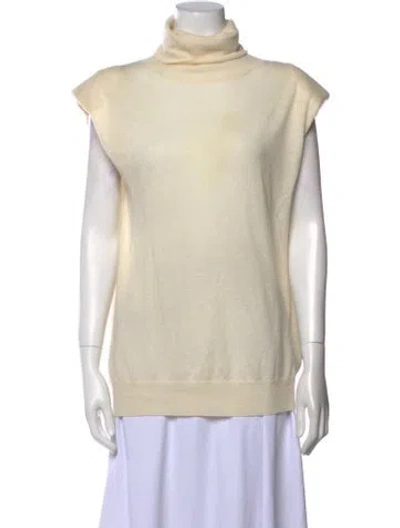 Pre-owned Loulou Studio Wool Turtleneck Sweater In Neutral