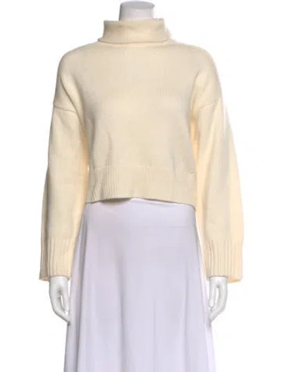 Pre-owned Loulou Studio Wool Turtleneck Sweater In Neutral