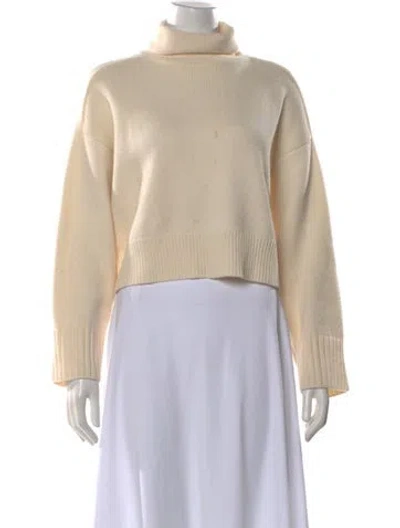 Pre-owned Loulou Studio Wool Turtleneck Sweater In Neutral