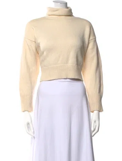 Pre-owned Loulou Studio Wool Turtleneck Sweater In Neutrals