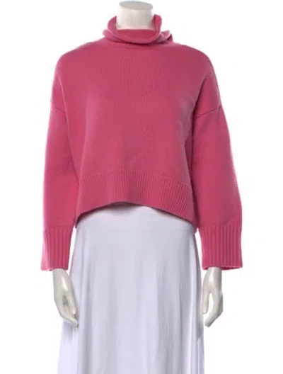 Pre-owned Loulou Studio Wool Turtleneck Sweater In Pink