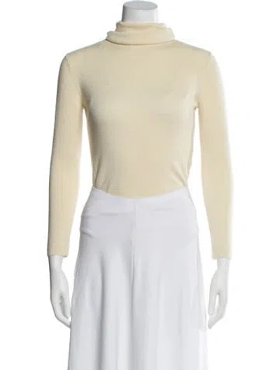 Pre-owned Loulou Studio Wool Turtleneck Sweater In Yellow