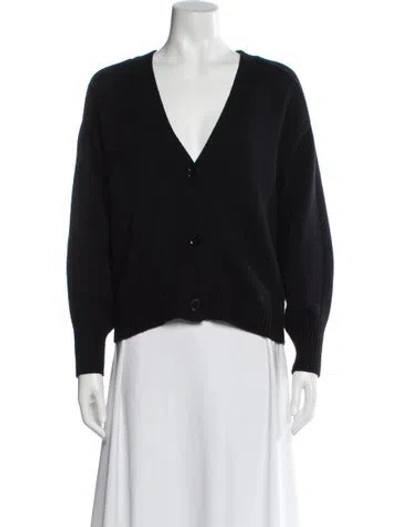 Pre-owned Loulou Studio Wool V-neck Sweater In Black