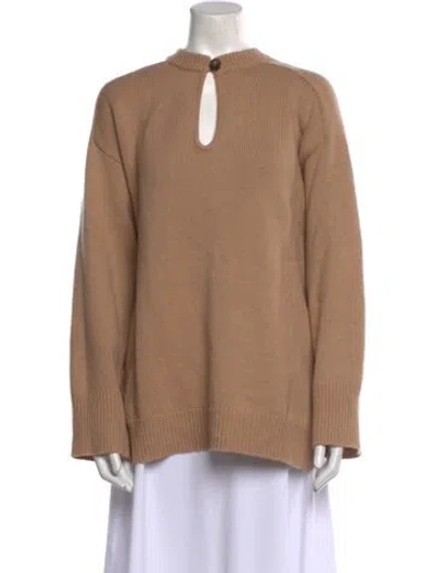 Pre-owned Loulou Studio Wool V-neck Sweater In Brown