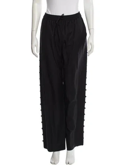 Pre-owned Loulou Studio Wool Wide Leg Pants In Black