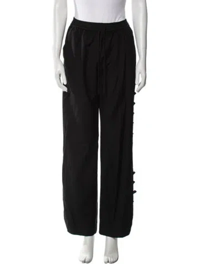 Pre-owned Loulou Studio Wool Wide Leg Pants In Black