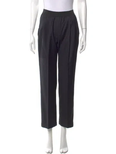 Pre-owned Loulou Studio Wool Wide Leg Pants In Black