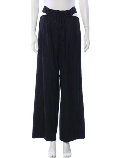 Pre-owned Loulou Studio Wool Wide Leg Pants In Blue