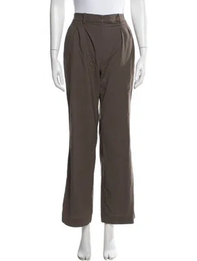 Pre-owned Loulou Studio Wool Wide Leg Pants In Brown