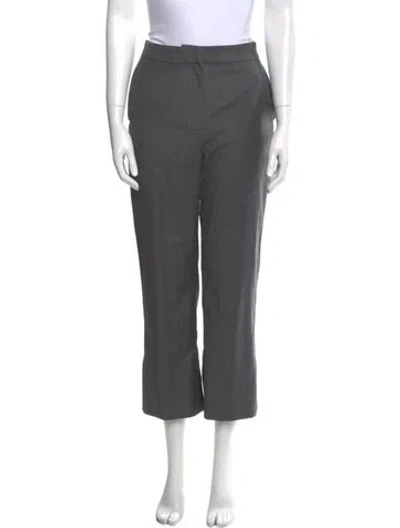 Pre-owned Loulou Studio Wool Wide Leg Pants In Gray