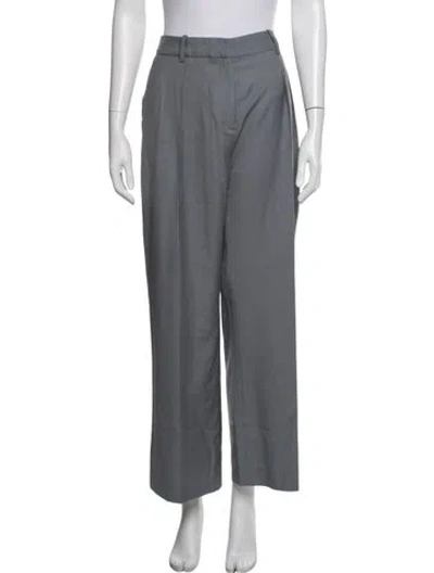 Pre-owned Loulou Studio Wool Wide Leg Pants In Grey
