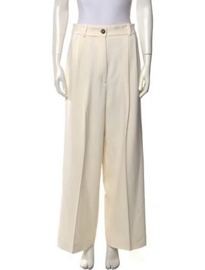 Pre-owned Loulou Studio Wool Wide Leg Pants In Neutral