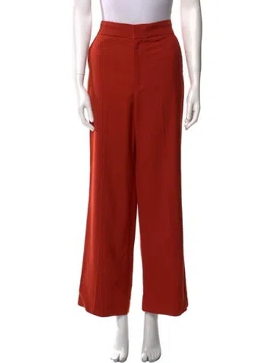 Pre-owned Loulou Studio Wool Wide Leg Pants In Orange