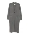 Loulou Studio Yak Buttoned Patch-pocket Cardigan In Gray