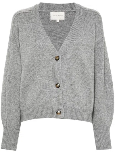 Loulou Studio Zanzibar Cardigan In Grey